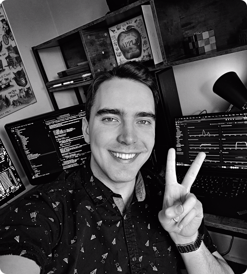 some white guy at a computer, very typical stuff