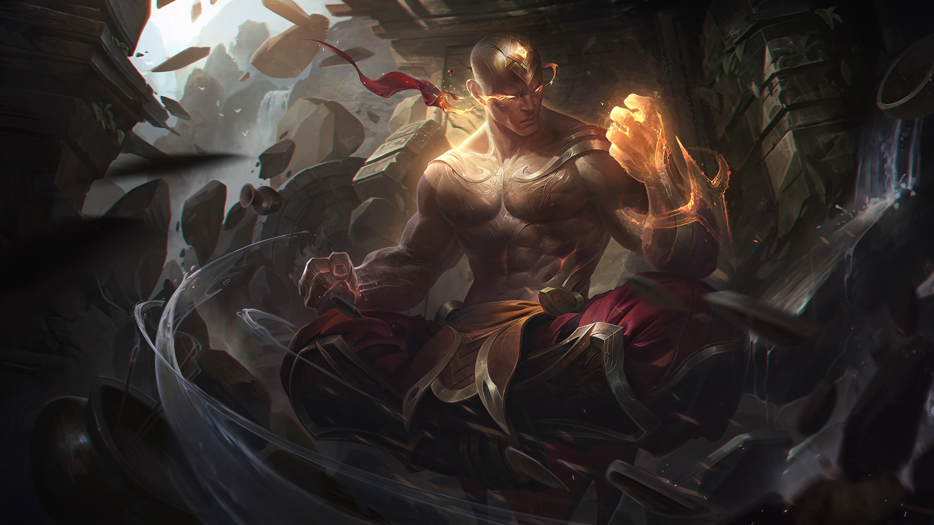 chromatic aberration in some crazy muscle dude by Alex Flores