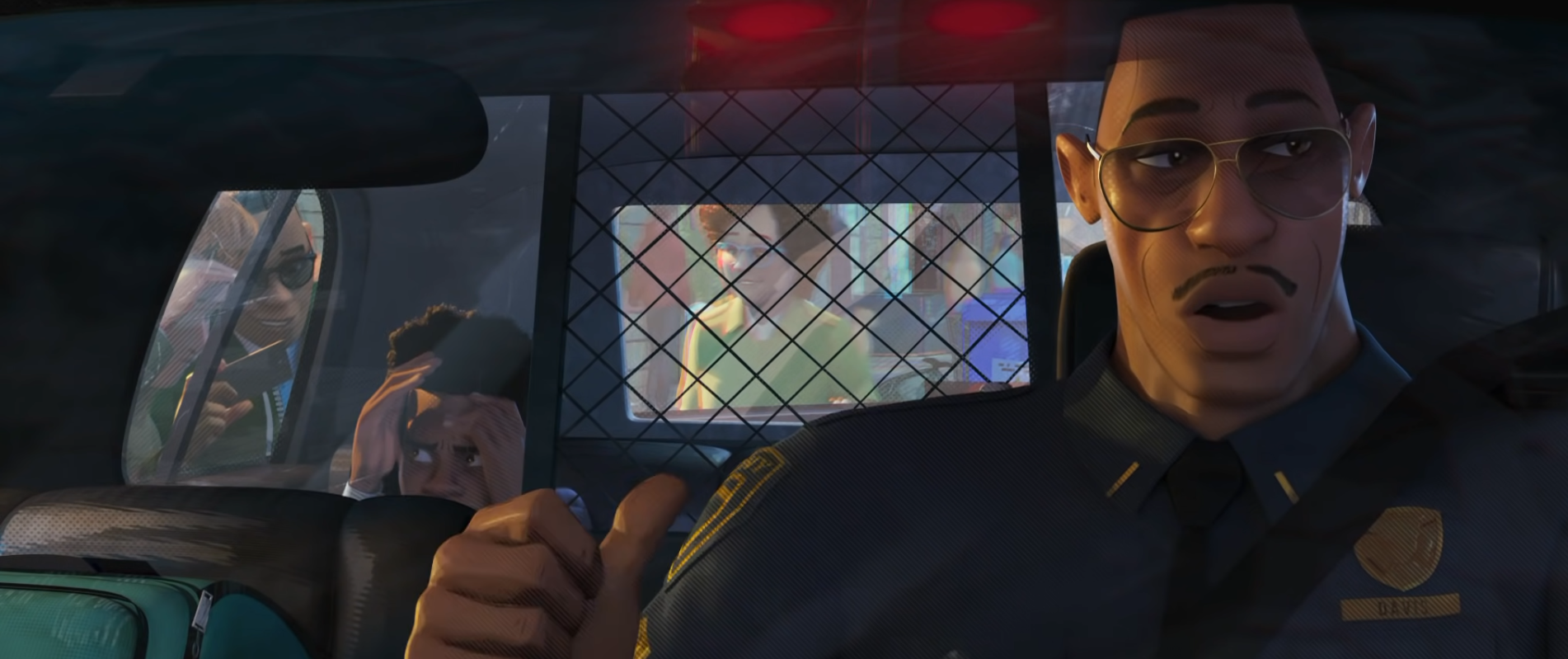 chromatic aberration in the movie Into the Spider-Verse